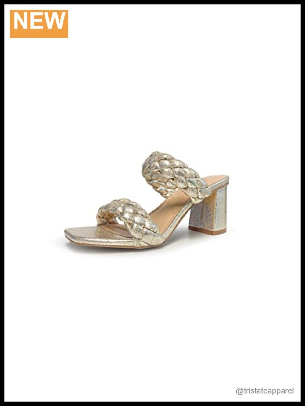 Chunky Braided Heel Sandals for Women, Block Heel Square Toe Summer Sandals